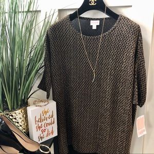 NWT - LuLaRoe Black & Gold Elegant Irma - XXS